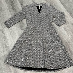 Black & white speckled dress